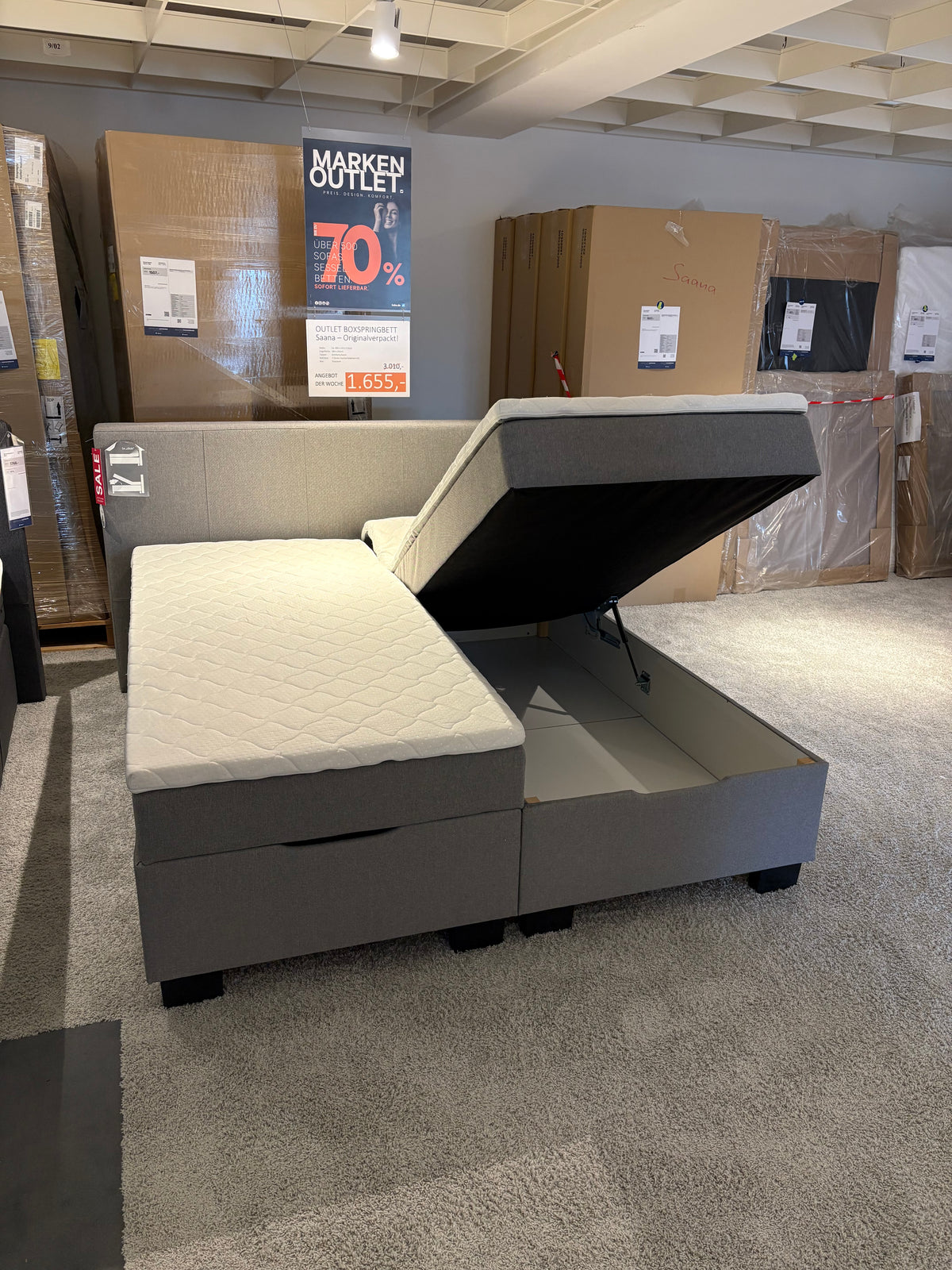 Boxspringbett "Saana" Originalverpackt | Kabs Essen Steele