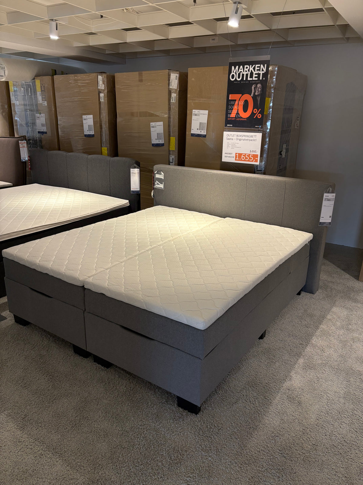 Boxspringbett "Saana" Originalverpackt | Kabs Essen Steele