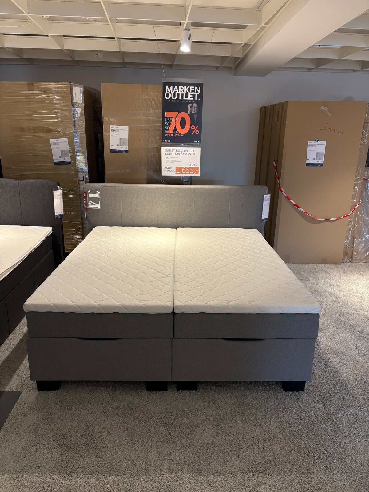 Boxspringbett "Saana" Originalverpackt | Kabs Essen Steele