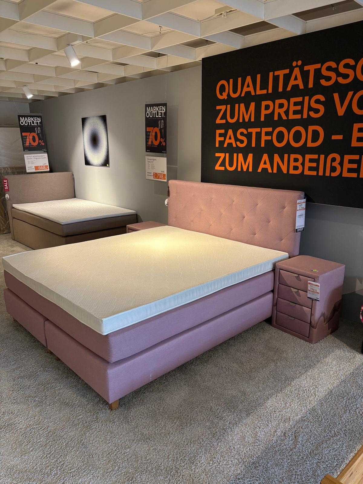 Boxspringbett "Salea" mit Nachttischen SET | Kabs Essen Steele