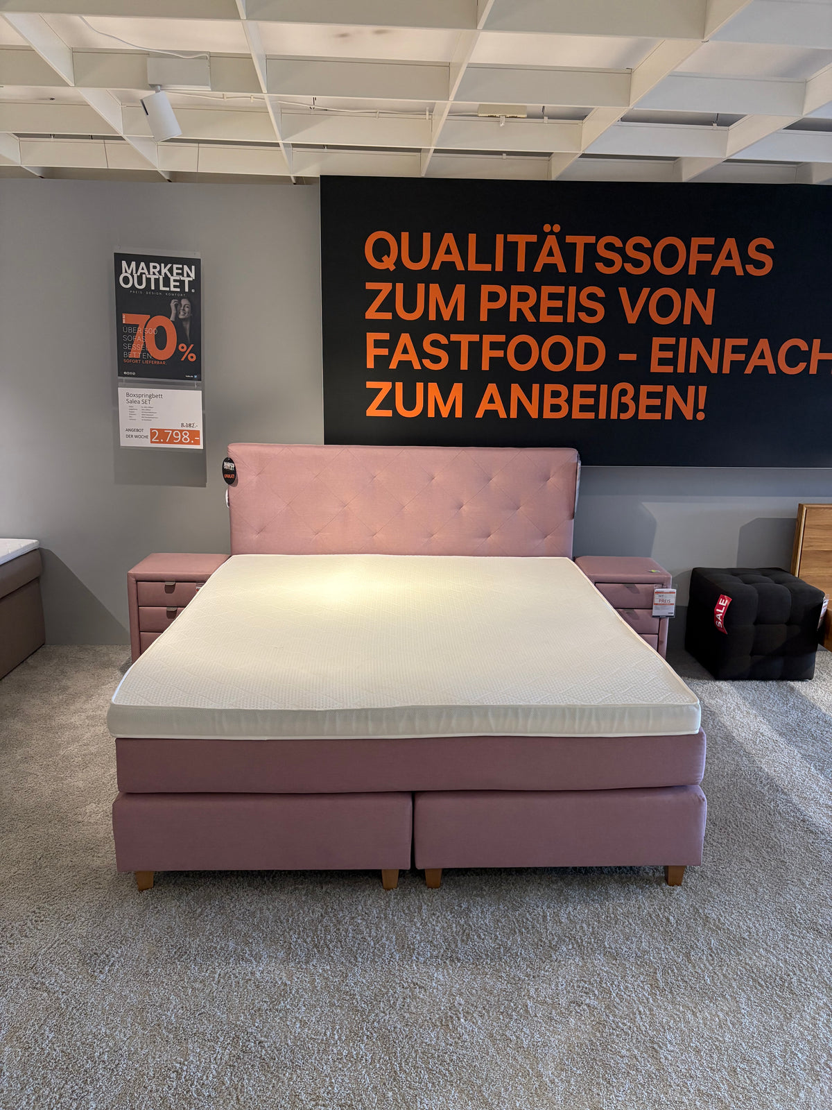 Boxspringbett "Salea" mit Nachttischen SET | Kabs Essen Steele