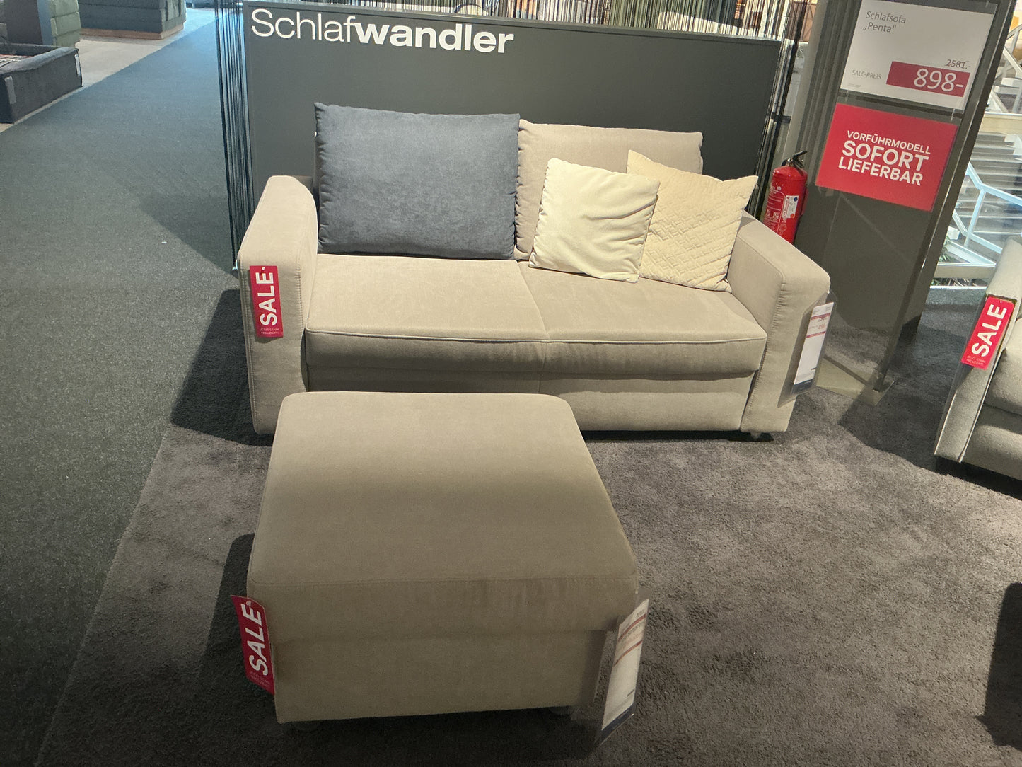 Schlafsofa inkl. Hocker  "Penta" I Wandsbek