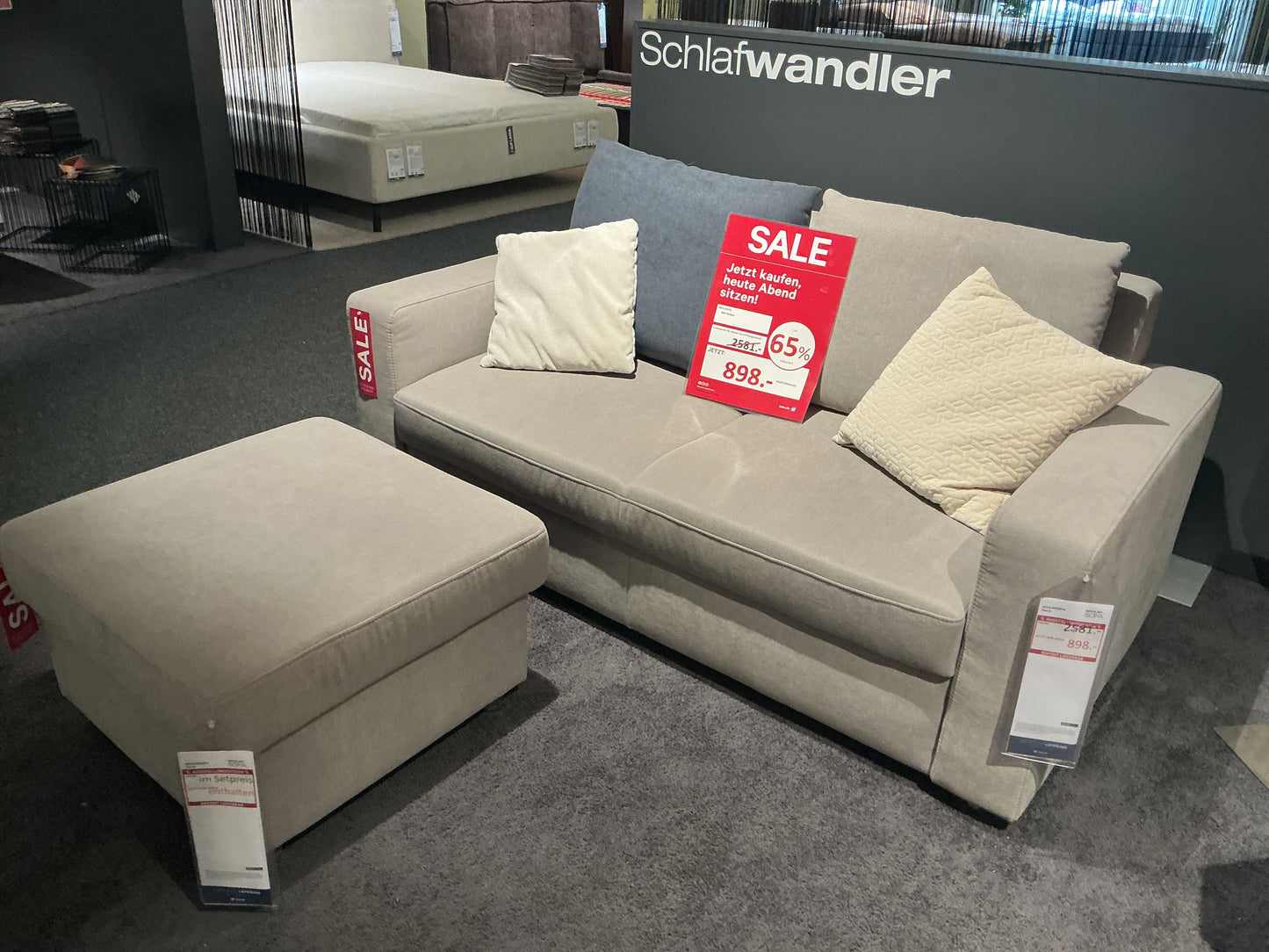 Schlafsofa inkl. Hocker  "Penta" I Wandsbek